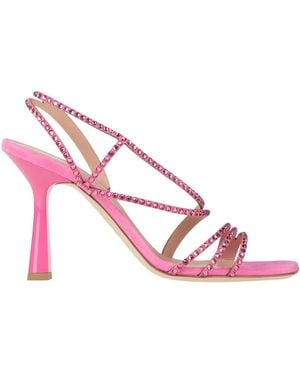 Alberta Ferretti Fuchsia Sandals Leather - Pink