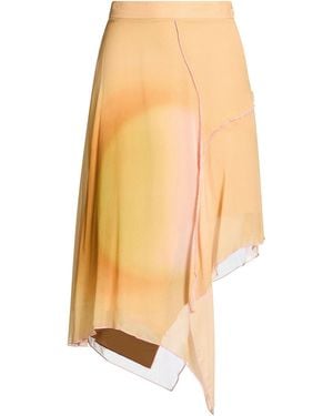 Patrizia Pepe Sand Midi Skirt Viscose - Natural