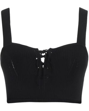 MSGM Top Viscose, Polyester - Black