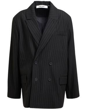 Oval Square Blazer - Black