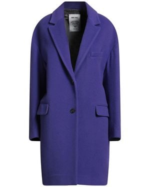 ANNIE PARIS Dark Coat Virgin Wool, Cashmere - Blue