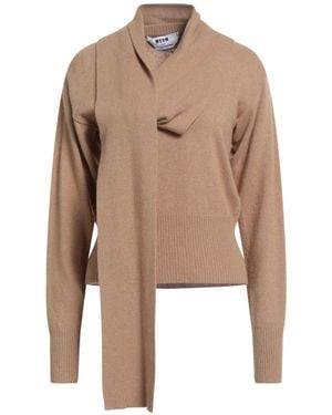 MSGM Camel Jumper Wool, Viscose, Polyamide, Cashmere - Natural