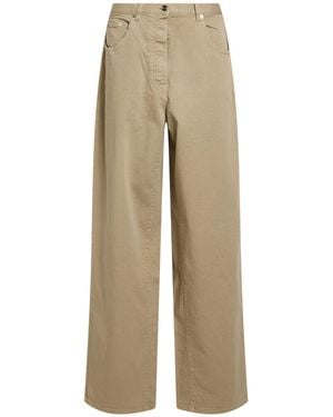 N°21 Trousers Cotton, Elastane - Natural