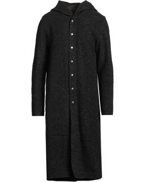 Rick Owens Coat Wool, Alpaca Wool, Mohair Wool, Polyacrylic - Black