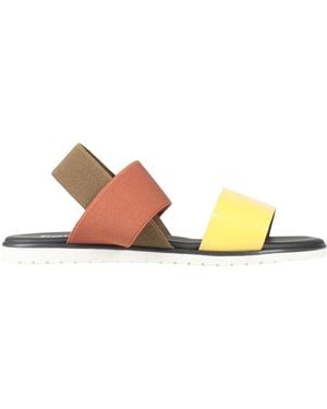 Pollini Sandals Textile Fibers - Yellow