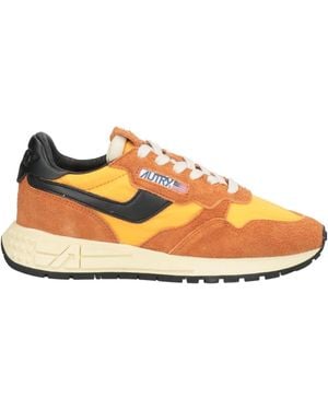Autry Trainers Leather, Textile Fibres - Orange