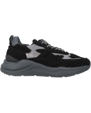 Date Sneakers Leather, Textile Fibers - Black