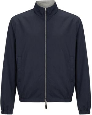 Kiton Midnight Jacket Polyester, Viscose, Elastane - Blue