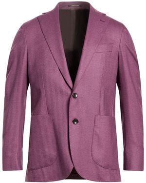 SARTITUDE NAPOLI Blazer Virgin Wool, Silk, Cashmere, Elastane - Purple