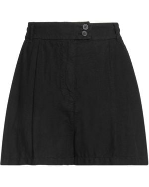 120% Lino Shorts & Bermuda Shorts Linen - Black