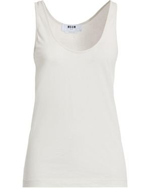 MSGM Camiseta De Tirantes - Blanco