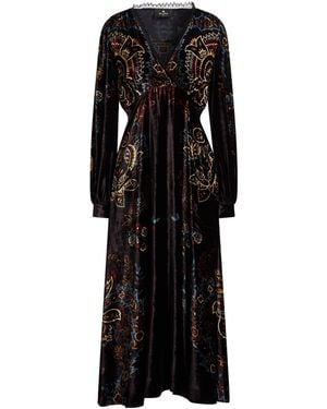 Etro Midi Dress Viscose, Silk, Cotton, Polyester - Black