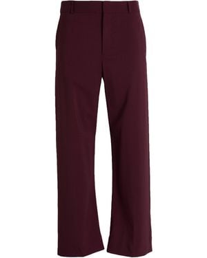 Valentino Garavani Plum Pants Virgin Wool, Elastane - Red