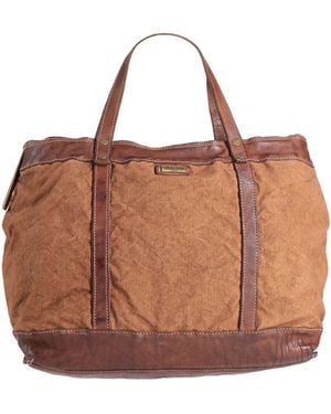 Caterina Lucchi Camel Handbag Cotton, Cow Leather - Brown