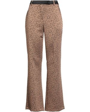 B.yu Camel Pants Polyester, Elastane - Brown