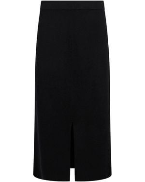 Panicale Midi Skirt Wool, Silk, Cashmere - Black