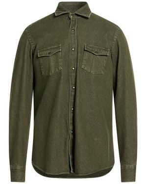 Giannetto Portofino Military Denim Shirt Cotton - Green