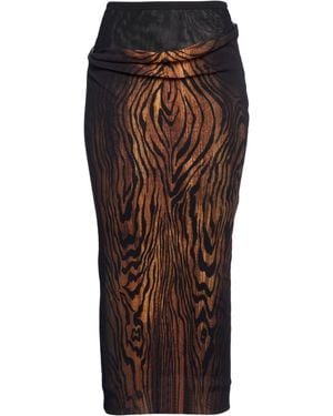 Jean Paul Gaultier Midi Skirt Polyamide - Brown