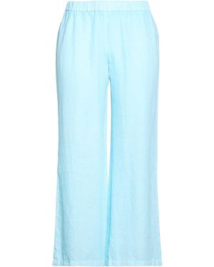 120% Lino Sky Trousers Linen - Blue