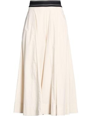 RAFFAELLO ROSSI Ivory Midi Skirt Cotton, Elastane - Natural