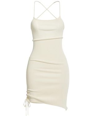 Isabel Benenato Ivory Mini Dress Viscose, Polyester - White