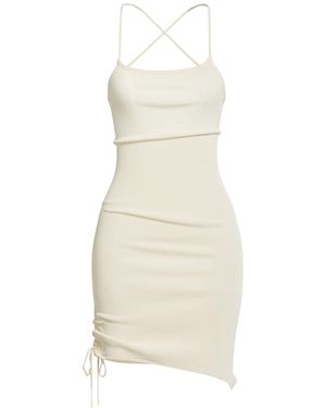 Isabel Benenato Ivory Mini Dress Viscose, Polyester - White