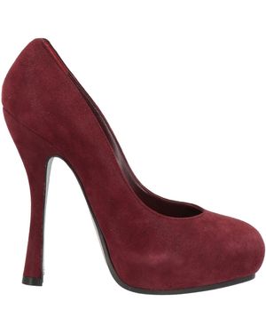 Rene Caovilla Burgundy Pumps Leather - Purple