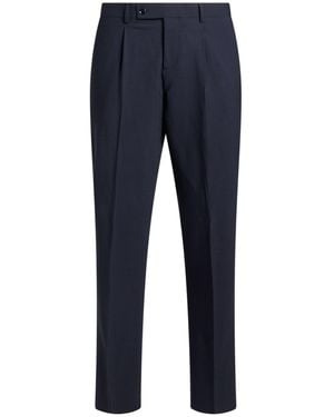 BRERAS Milano Midnight Trousers Virgin Wool, Elastane - Blue