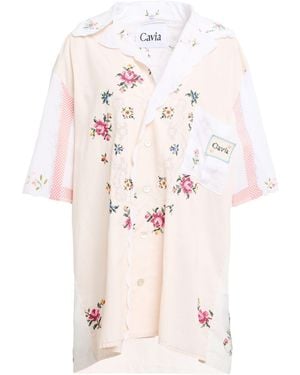 CAVIA Cream Shirt Textile Fibers - Pink