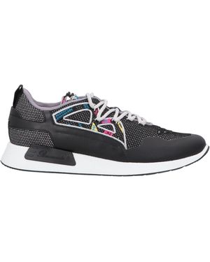 Barracuda Sneakers Soft Leather, Textile Fibers - Black