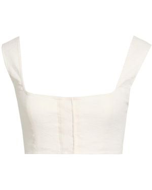 Jucca Top Linen, Viscose, Elastane - White