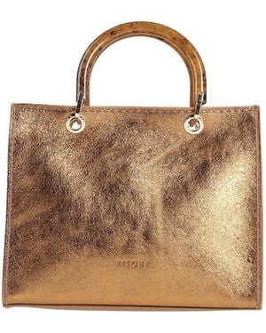 Plinio Visona' Handbag Leather - Brown