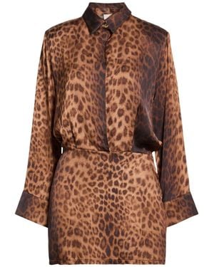 ViCOLO Mini Dress Viscose - Brown