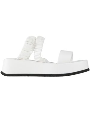 Pollini Sandals Textile Fibers - White