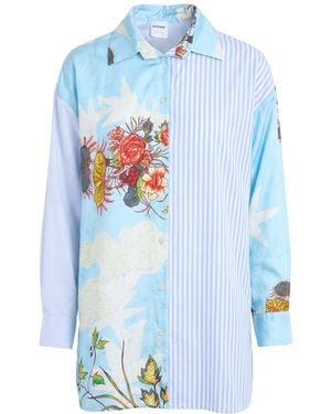 ALEX INGH Sky Shirt Cotton, Silk, Elastane - Blue