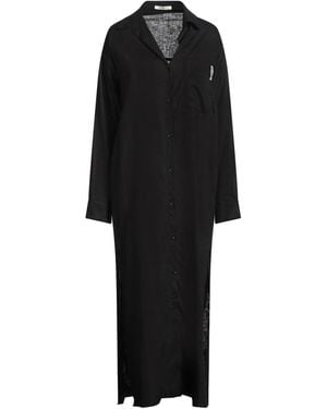 hinnominate Maxi Dress Linen, Viscose - Black