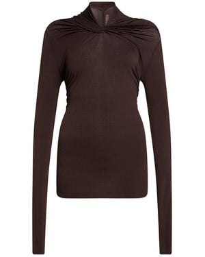 Rick Owens T-Shirt Viscose - Brown