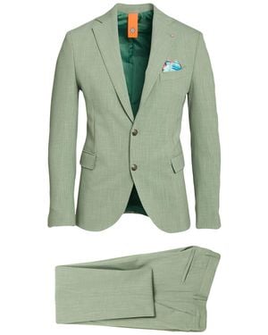 Bharnaba Suit Polyester, Rayon, Elastane - Green