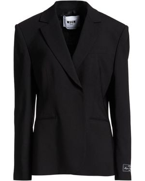 MSGM Blazer Virgin Wool, Elastane - Black