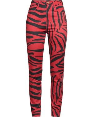 Manila Grace Pants Cotton, Elastane - Red