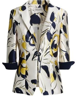 Antonio D'errico Blazer Polyester, Metal Fiber, Nylon - White