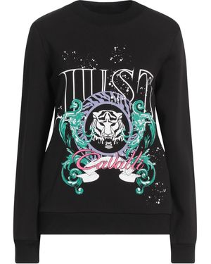 Just Cavalli Sweatshirt Cotton, Elastane - Black