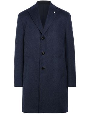 Luigi Bianchi Midnight Coat Wool, Cashmere - Blue