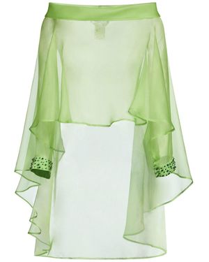 NEFERTARI Lime Cape Silk - Green