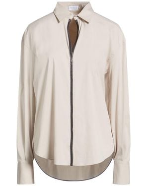 Brunello Cucinelli Top Cotton, Polyamide, Elastane, Ecobrass - White