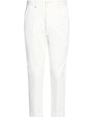 Gaelle Paris Homme Pants Cotton, Polyester, Elastane - White