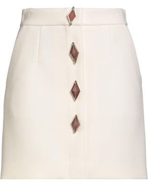 Roberto Cavalli Ivory Mini Skirt Viscose, Polyamide, Elastane - Natural