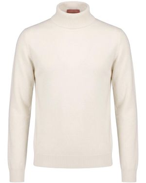 Daniele Fiesoli Absolutely Ivory Turtleneck Wool, Cashmere - White