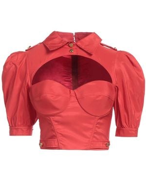 Elisabetta Franchi Top Polyester, Polyamide, Elastane - Red