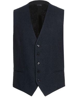 Tagliatore Midnight Tailored Vest Linen, Cotton, Polyamide - Blue